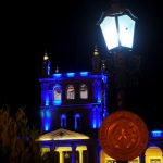 poalacio de cobierno iluminado