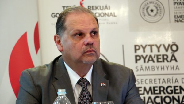Ministro de la SEN, Joaquín Roa estará llegando este lunes a Lima, para la entrega oficial de víveres / IP Paraguay