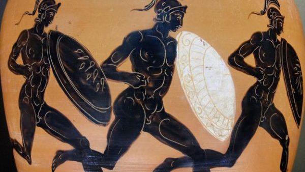 En algunas carreras de las Olimpiadas antiguas, que se celebraron de 776 a.C. hasta 393 d.C., los competidores llevaban armaduras. Foto Gentileza BBC Mundo.