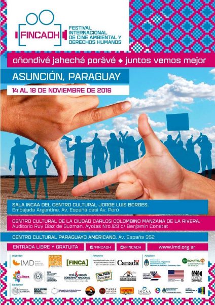 Afiche invitación al “Festival Internacional de Cine en Derechos Humano y Medio ambiente” (Fincadh) Foto gentileza @AsuCultura