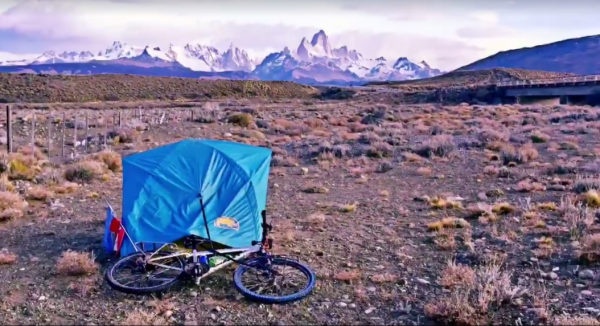 Imagen de su estadía en la patagonia argentina.