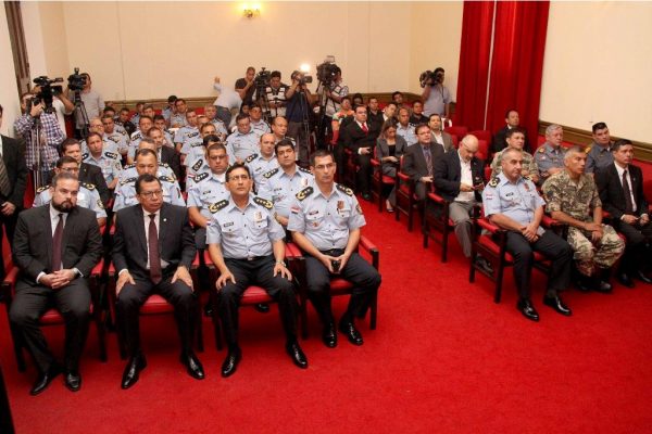 El ministro Rojas participó de la conferencia de prensa en el marco del operativo Caacupé. Foto gentileza/Ministerio del Interior