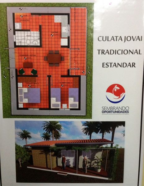 Modelo arquitectónico de las viviendas a edificar Foto gentileza Senavitat