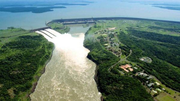 Vista aérea de la imponente represa Itaipu Foto: Gentileza Itaipu