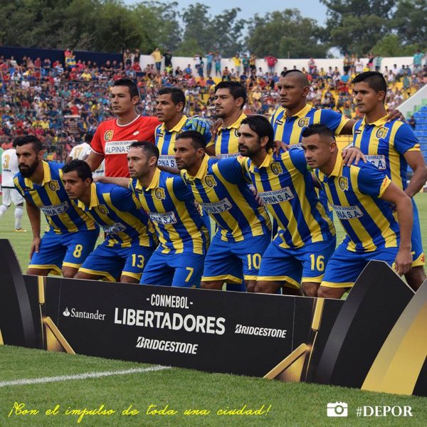 Alineación que arrancó el primer partido de Capiatá en el certamen internacional.