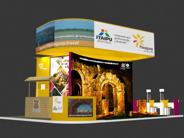 La Secretaría de Turismo buscará atraer a los turistas de España el stand en 3D que simula los hermosos atractivos de la ruinas jesuíticas Foto: Gentileza Senatur