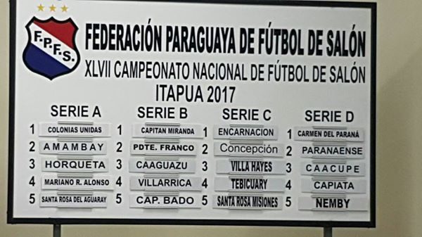 La programación de los partidos está confirmada.