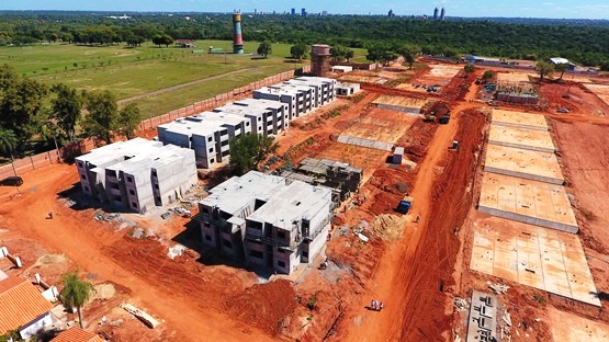 Los avences de las obras de departamentos en el barrio San Francisco Foto: Itaipu