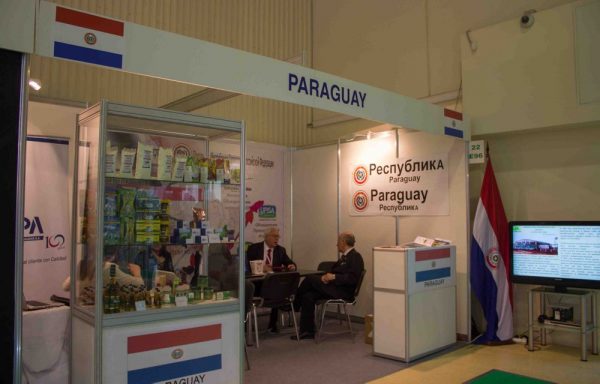 Stand de Paraguay en la feria ProdExpo 2017 en Rusia. Foto Ministerio de Relaciones Exteriores.