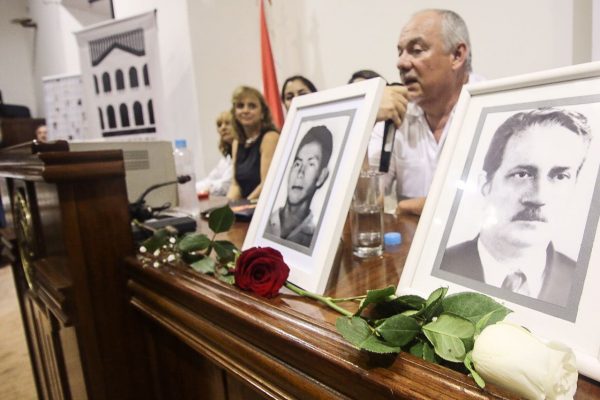Rogelio Goiburú en el Acto de Homenaje de Restitución de los Cuerpos a los familiares de las víctimas IP Paraguay