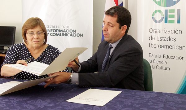 La firma del acuerdo comunicacional entre la OEI y la Sicom / IP Paraguay