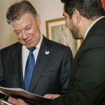 Presidente Santos y Anibal Lovera