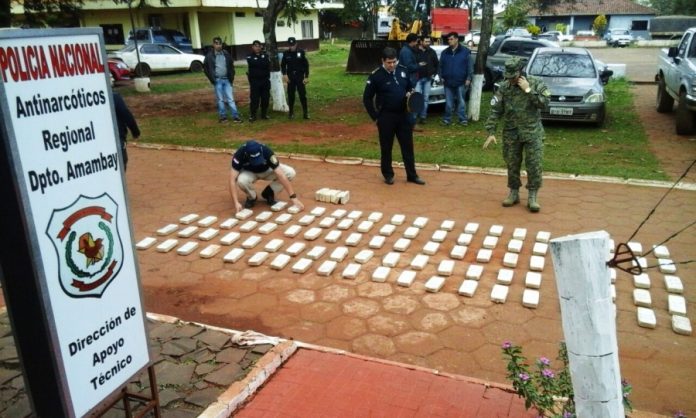 incautacion de droga en pedro juan caballero cocaína
