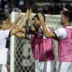 willi mendieta y nestor ortigoza- festejo de gol- Olimpia 3