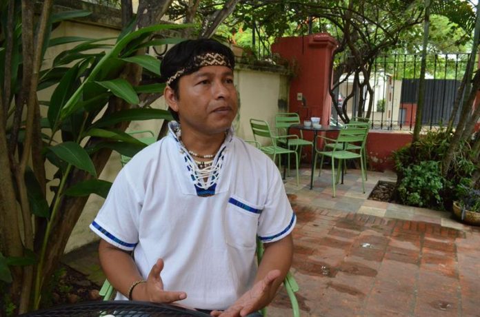 Gerónimo Ayala, de la comunidad mbyá guaraní