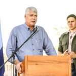 ministro de Obras- hablando en la expo trebol en el Chaco 1