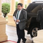 vicepresidente de la Republica- Hugo Velazquez- llegando a Palacio- martes 1