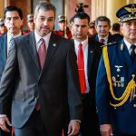 presidente de la Republica- Mario Abdo Benitez- llegando a Palacio de Gobierno