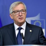 European Commission President Jean-Claude Juncker gives a joint news conference with European Parliament President Martin Schulz at the European Commission headquarters prior to an extraordinary summit in Brussels
