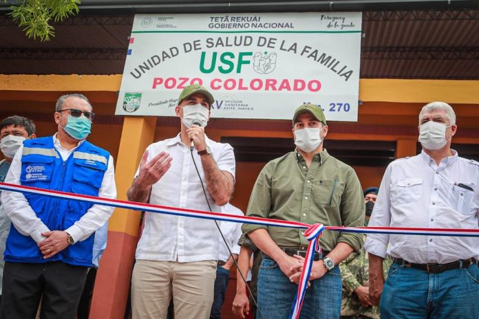 mejoras unidad de salud familiar (USF) en pozo colorado. Jornada de Gobierno del presidente Mario Abdo.