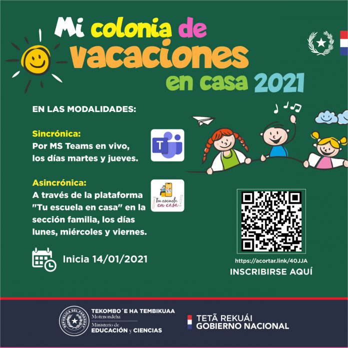 MEC, colonia de vacaciones, modalidad a distancia,