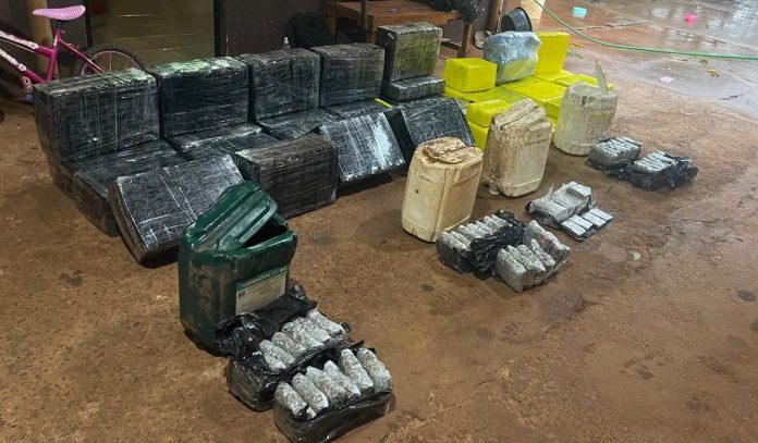 marihuana decomisada en minga guazú