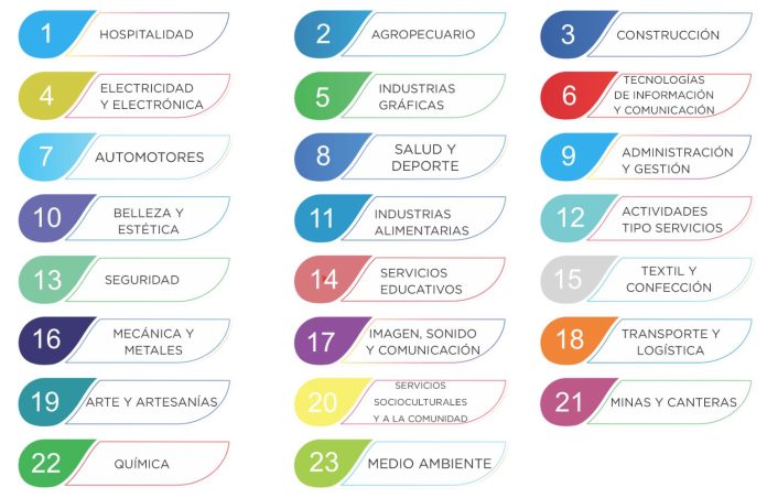 Catálogo de rubros profesionales